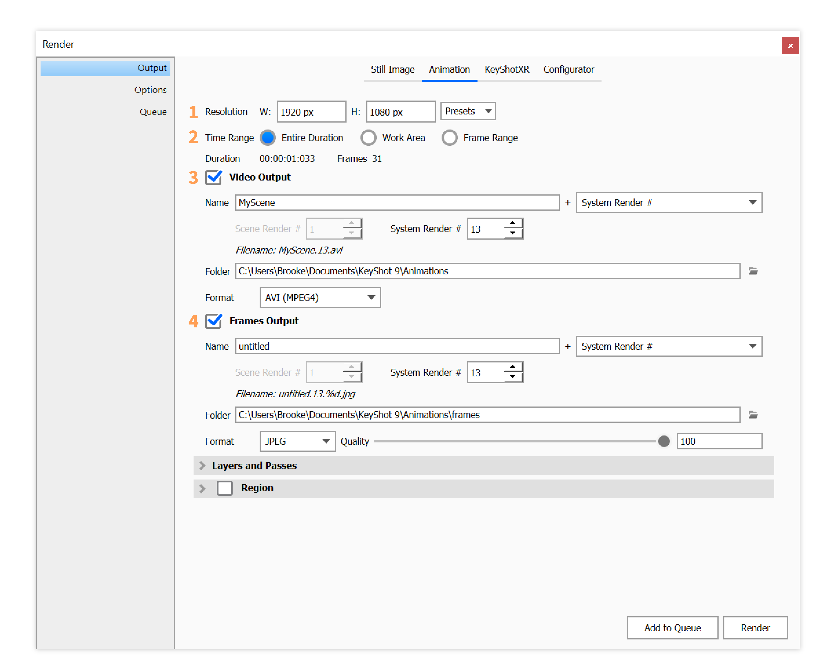 Animation Output