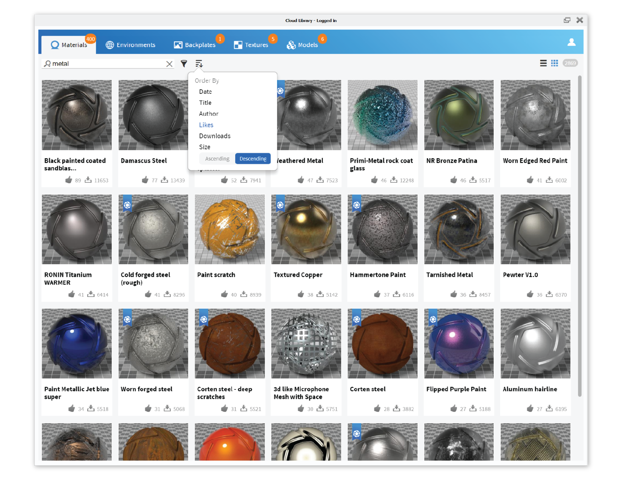 KeyShot Cloud Search - KeyShot 10 Manual