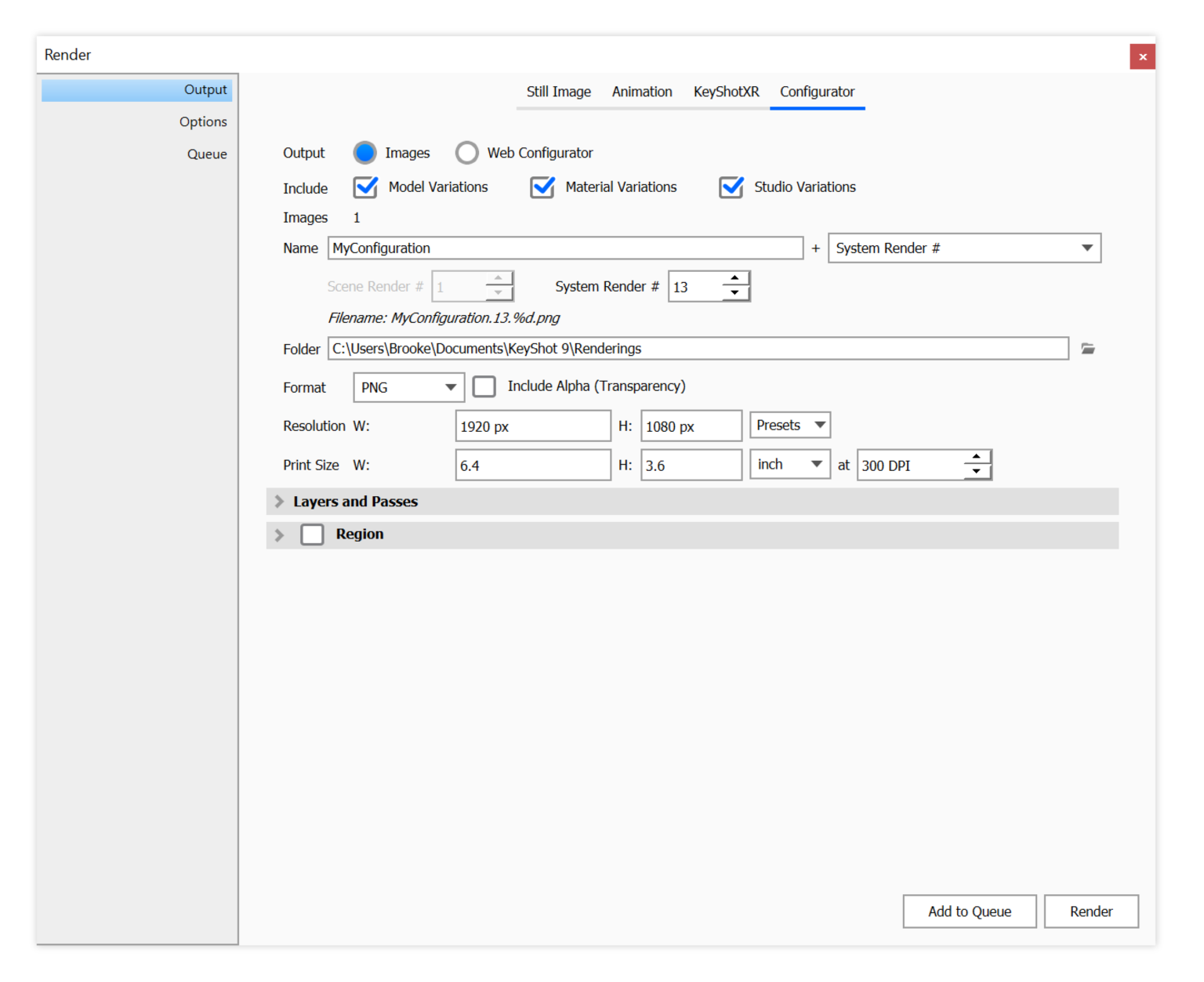 Configurator Output - KeyShot 11 Manual